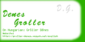 denes groller business card