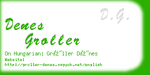 denes groller business card